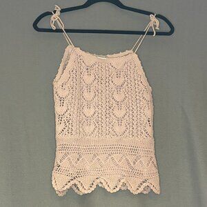 Vintage Newport News Crochet Knit Tank Top